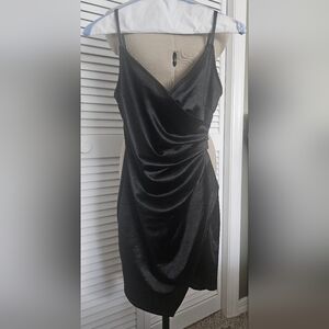 Homecoming Little Black Satin Dress